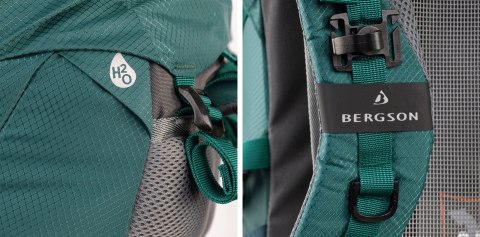PLECAK GÓRSKI BERGSON TRESFJORD 50-60L ZIELONY WYPINANY STELAŻ POKROWIEC