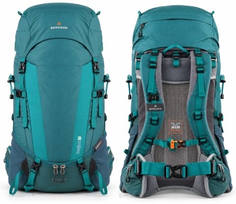 PLECAK TREKKINGOWY BERGSON TRESFJORD 50-60L ODDYCHAJĄCY Z POKROWCEM