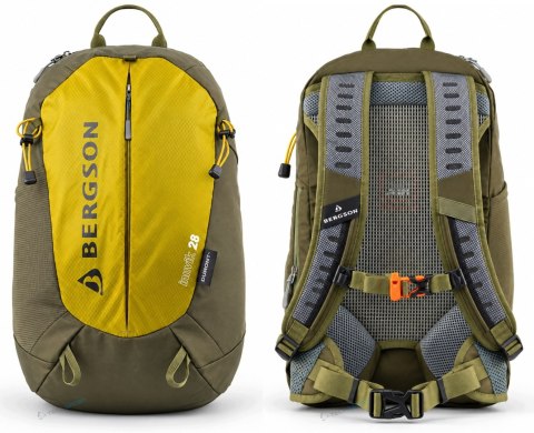PLECAK GÓRKI TREKKINGOWY BERGSON INNVIK 28L Z POKROWCEM ODDYCHAJĄCE PLECY