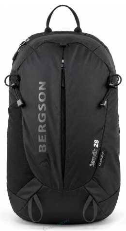 PLECAK TREKKINGOWY Z POKROWCEM BERGSON INNVIK 28L CZARNY WENTYLOWANE PLECY