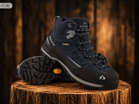BERGSON TAHAT MID - WYGODNE WYSOKIE MĘSKIE BUTY TREKKINGOWE WODOODPORNE 44