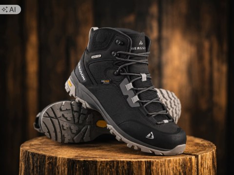 WYGODNE WZMACNIANE MĘSKIE BUTY TREKKINGOWE Z MEMBRANĄ BERGSON MOKO MID 47