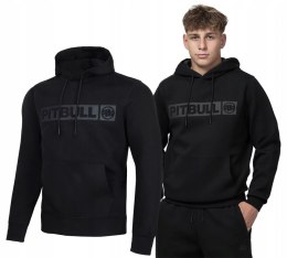 PITBULL MĘSKA BLUZA DRESOWA Z KAPTUREM KANGURKA Z NADRUKIEM CZARNA roz. 3XL