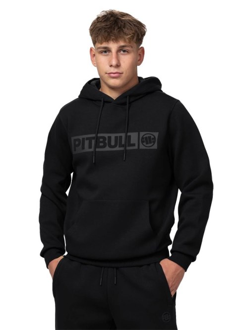 PITBULL MĘSKA BLUZA DRESOWA Z KAPTUREM KANGURKA Z NADRUKIEM CZARNA roz. 3XL