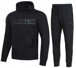 PITBULL MĘSKI DRES ZESTAW BLUZA Z KAPTUREM KANGURKA SPODNIE CZARNY 3XL