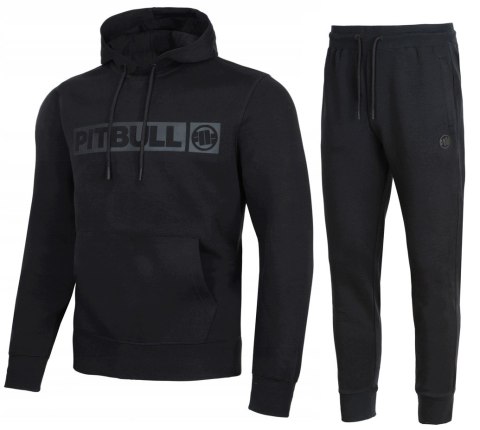 PITBULL MĘSKI DRES ZESTAW BLUZA Z KAPTUREM KANGURKA SPODNIE CZARNY 3XL