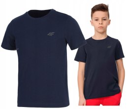 4F CHŁOPIĘCA KOSZULKA T-SHIRT BAWEŁNA / 140